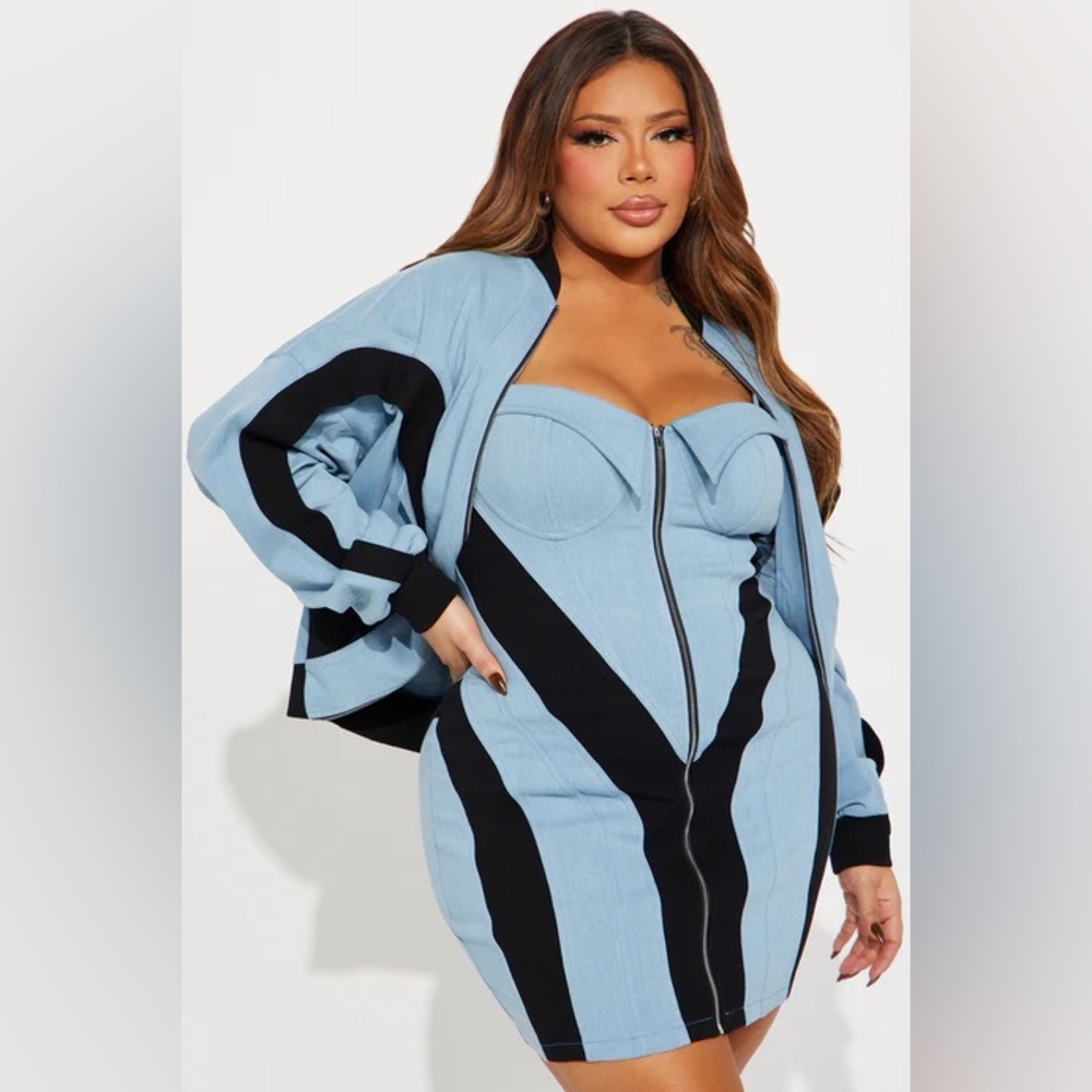 3x Denim dress and Jacket Set